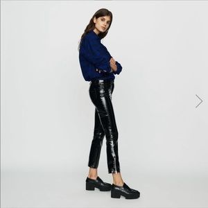 Maje Patent Cigarette Skai Pants NWT